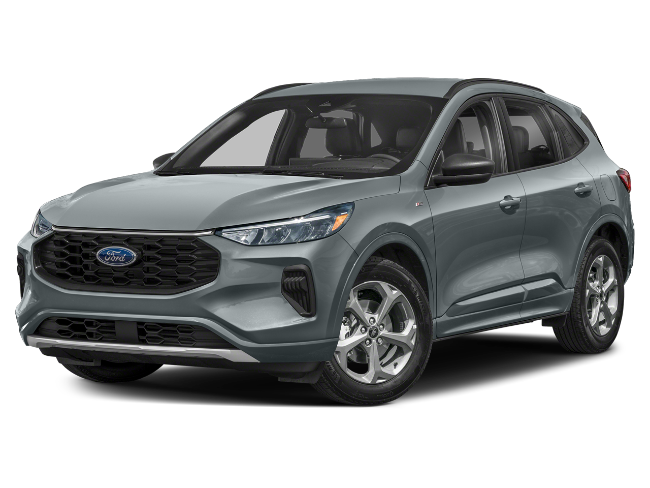 2023 Ford Escape ST-Line in Black — front three-quarter view