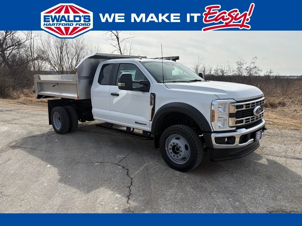 2026 Ford F-450SD XL DRW in Oxford White — front three-quarter view
