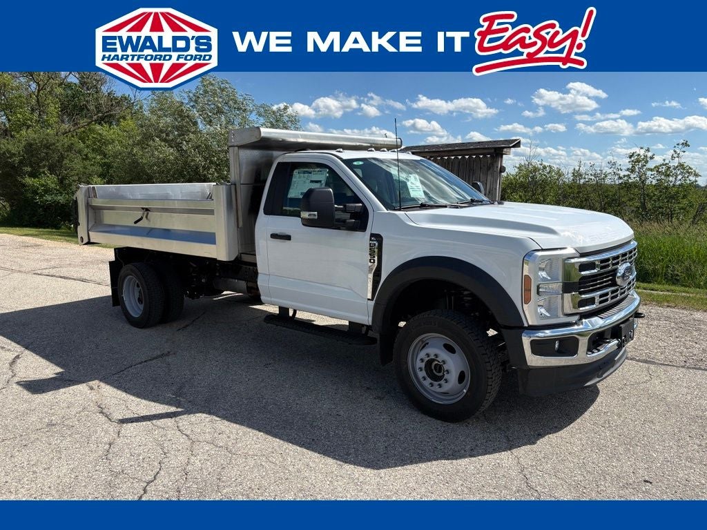 2026 Ford F-550SD XL DRW in Oxford White — front three-quarter view