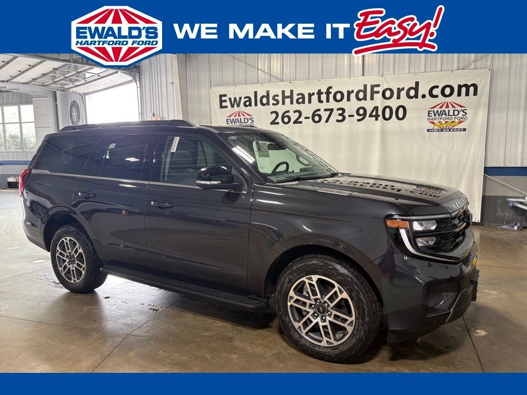 2026 Ford Expedition Active in Gray Metallic — front three-quarter view