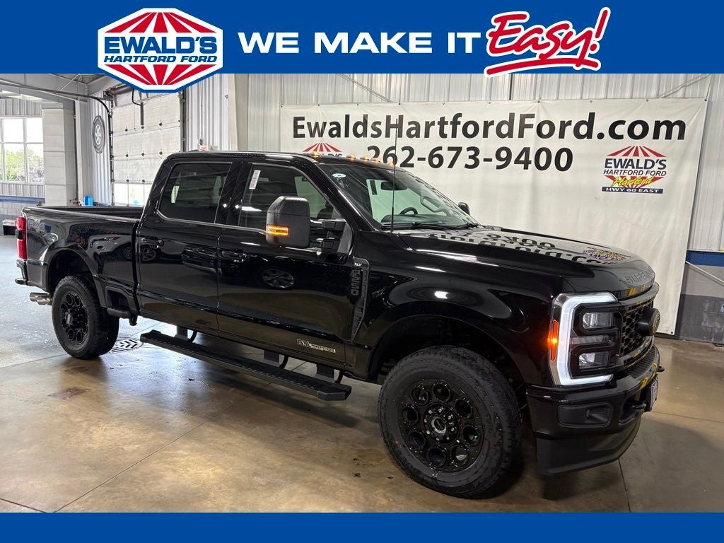 2026 Ford F-250SD XLT in Black Metallic — front three-quarter view