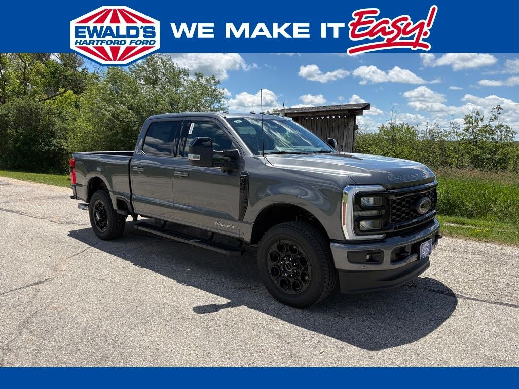 2026 Ford F-250SD Lariat in Gray Metallic — front three-quarter view
