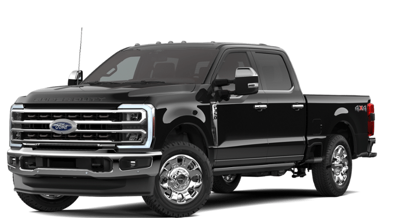 2026 Ford F-350SD Lariat in Black — front three-quarter view