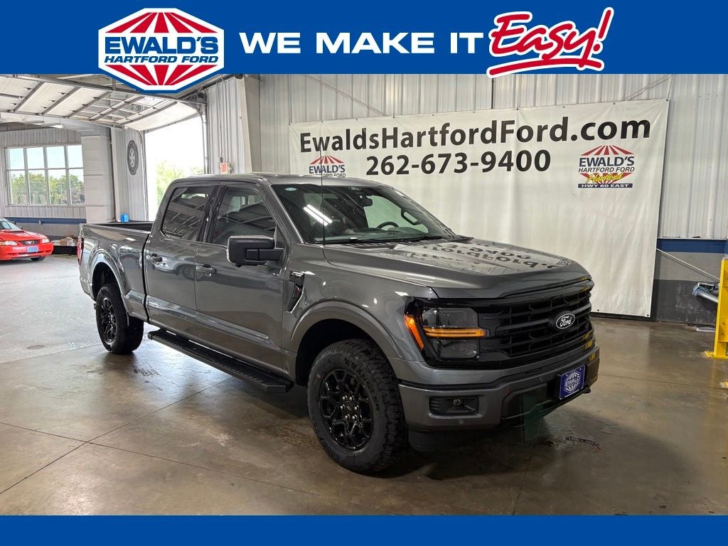 2026 Ford F-150 XLT in Gray Metallic — front three-quarter view