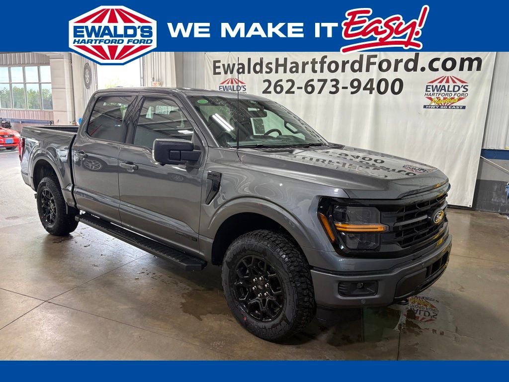 2026 Ford F-150 XLT in Gray Metallic — front three-quarter view