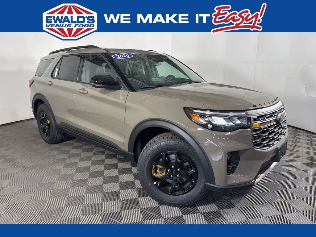 2026 Ford Explorer Tremor in Gray — front three-quarter view
