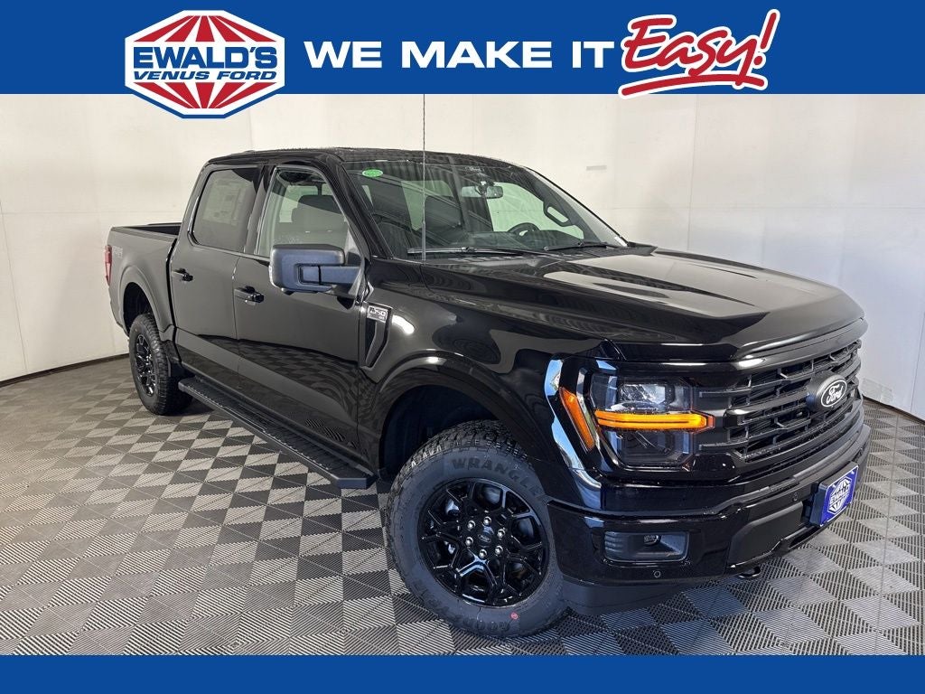 2026 Ford F-150 XLT in Black Metallic — front three-quarter view