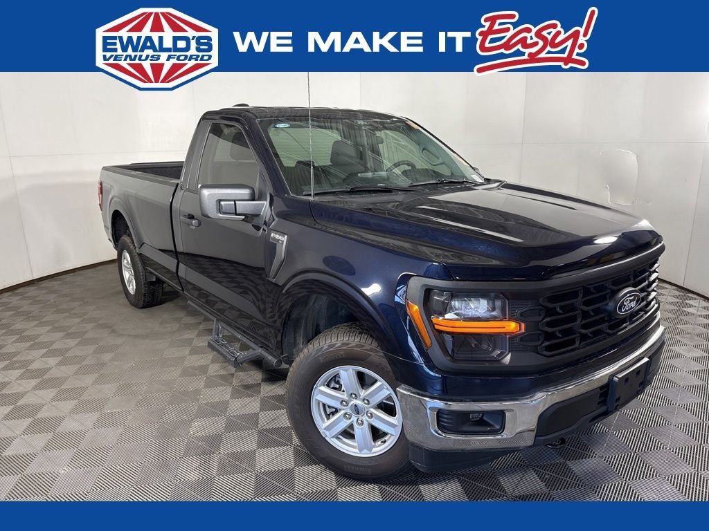 2025 Ford F-150 XL in Blue Metallic — front three-quarter view