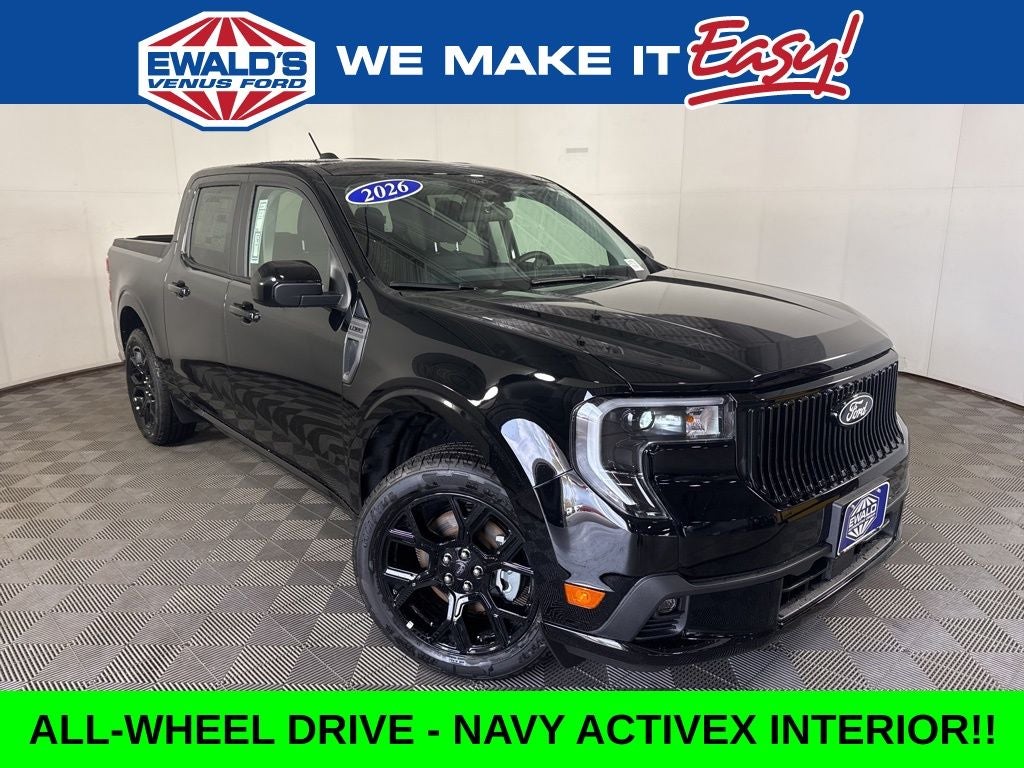 2026 Ford Maverick Lobo Standard in Shadow Black — front three-quarter view