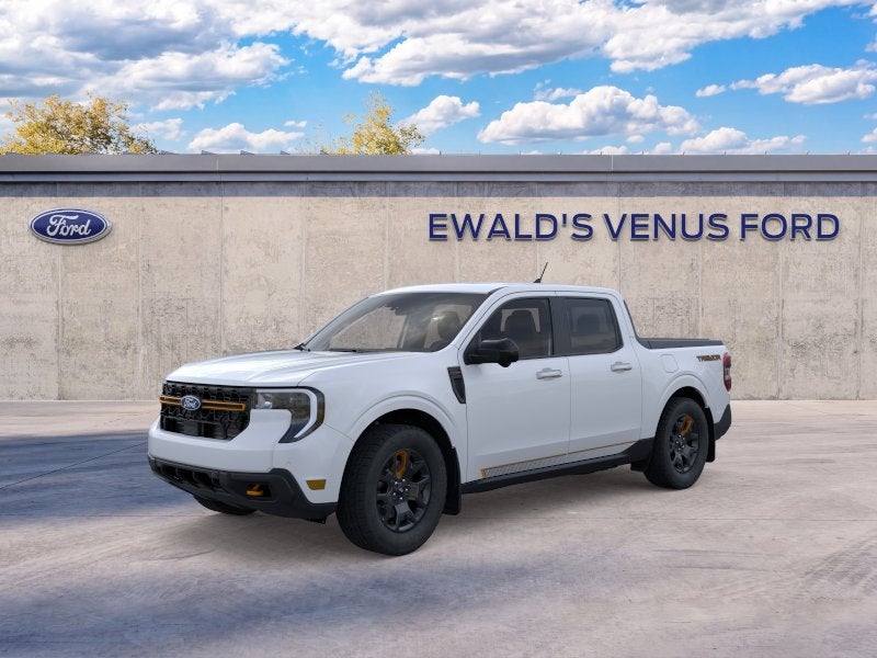 2026 Ford Maverick Tremor in White Metallic — front three-quarter view